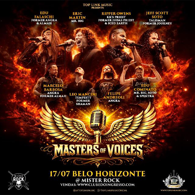 Cartaz oficial Masters of Voices em Belo Horizonte