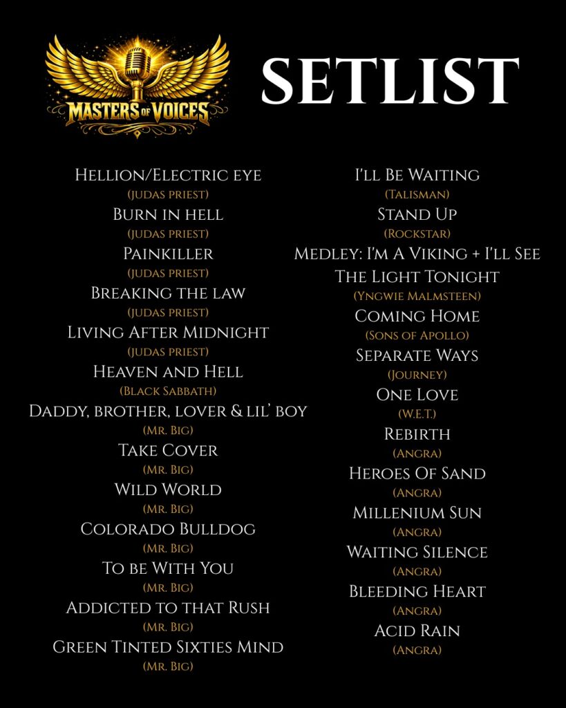 Masters of Voices Setlist